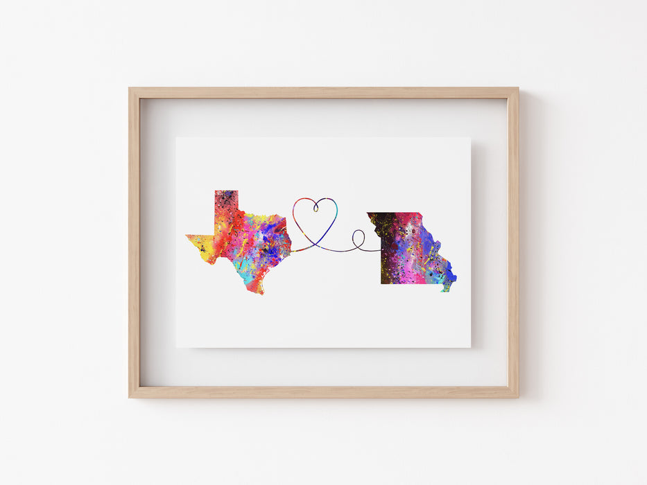 Texas to Missouri Print