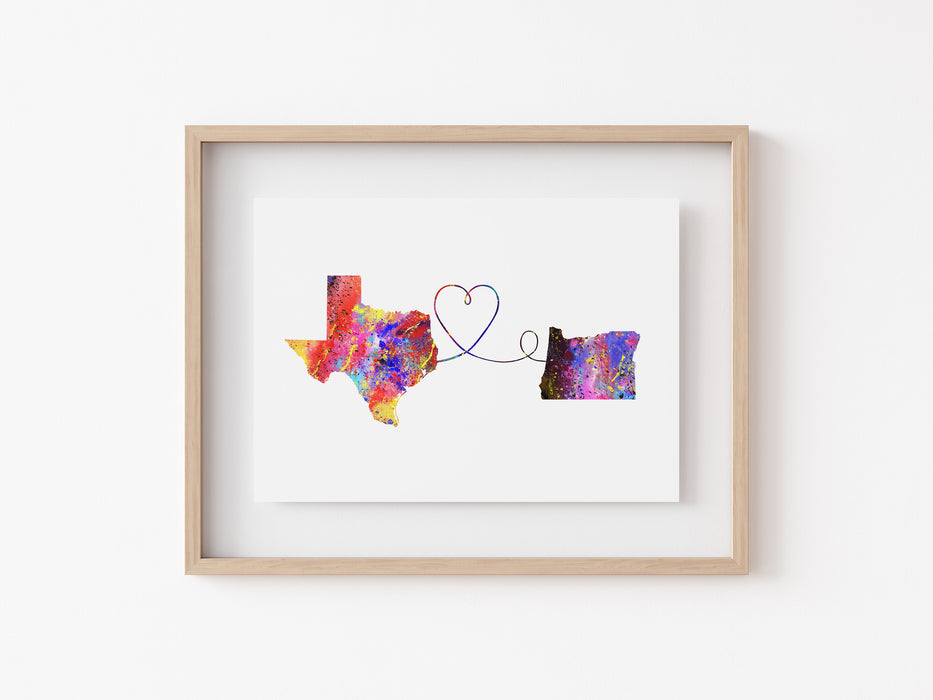 Texas to Oregon Print