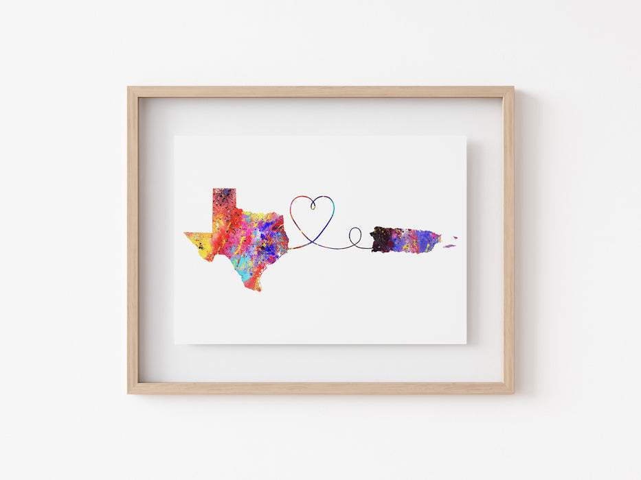 Texas to Puerto Rico Print