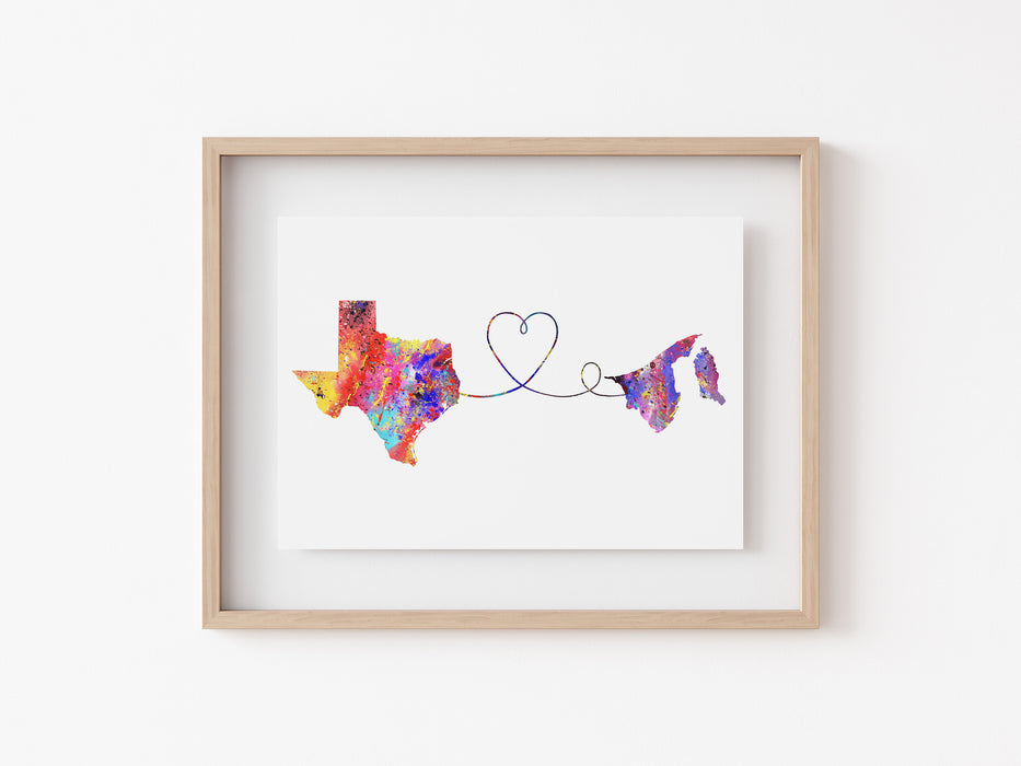 Texas to Brunei Print