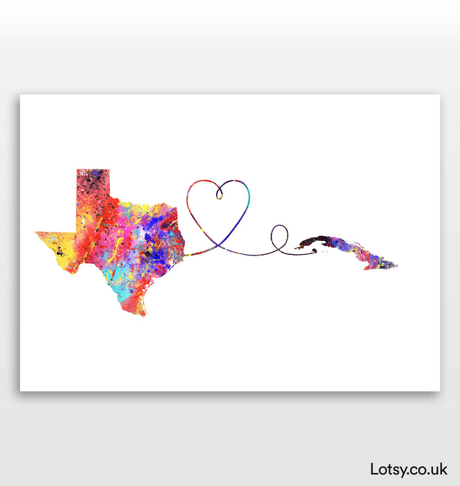 Texas to Cuba Print