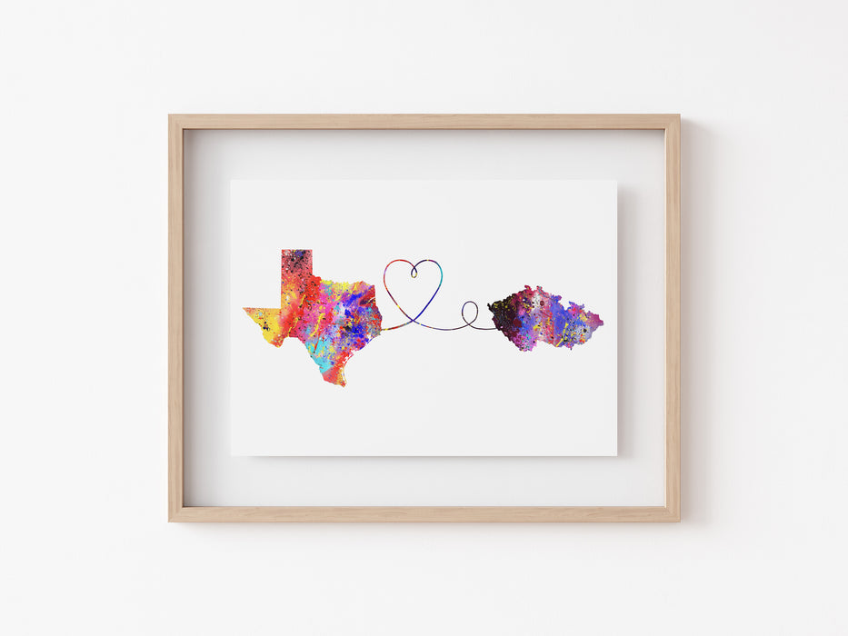 Texas to Czech Republic Print