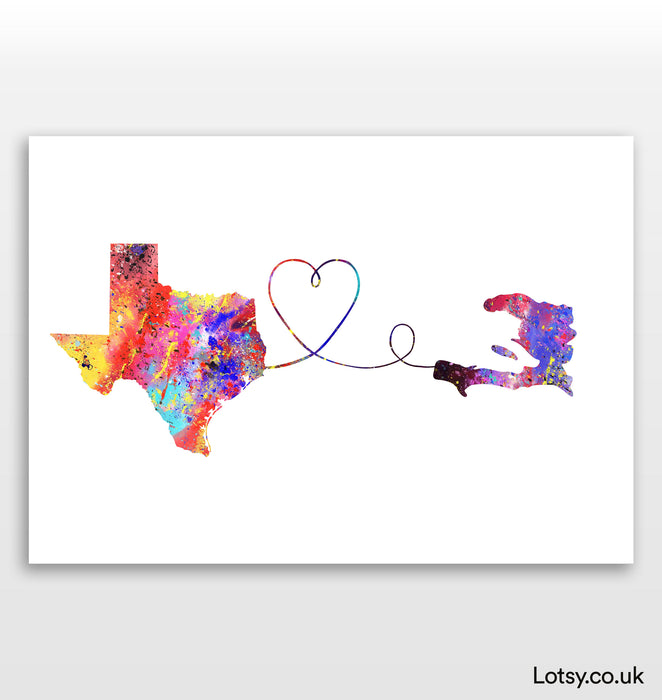 Texas to Haiti Print