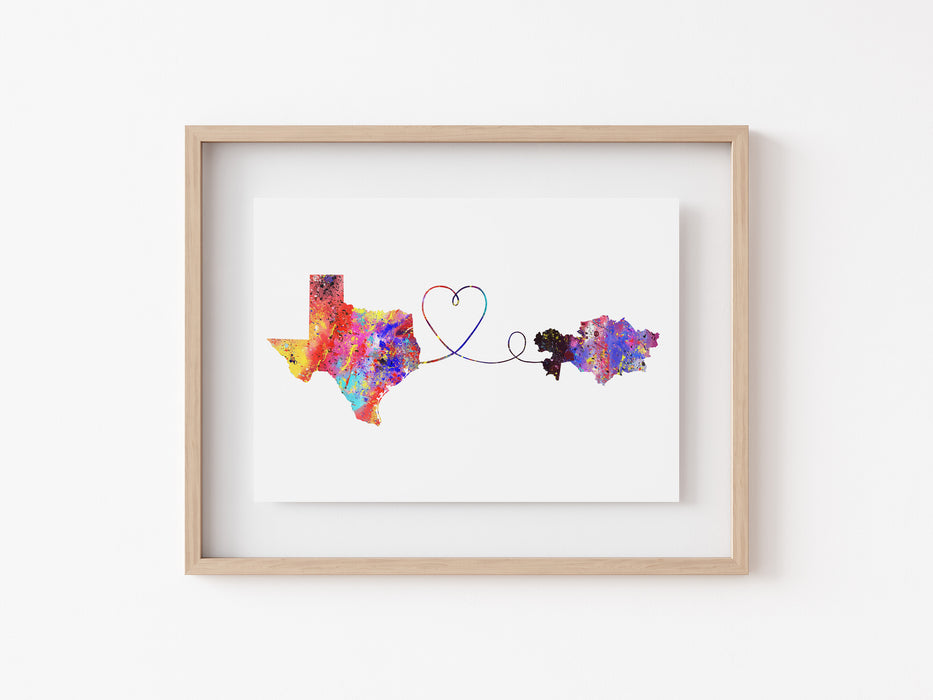 Texas to Kazakhstan Print