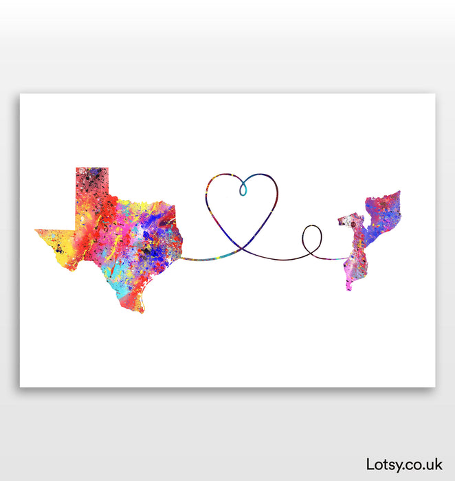 Texas to Mozambique Print