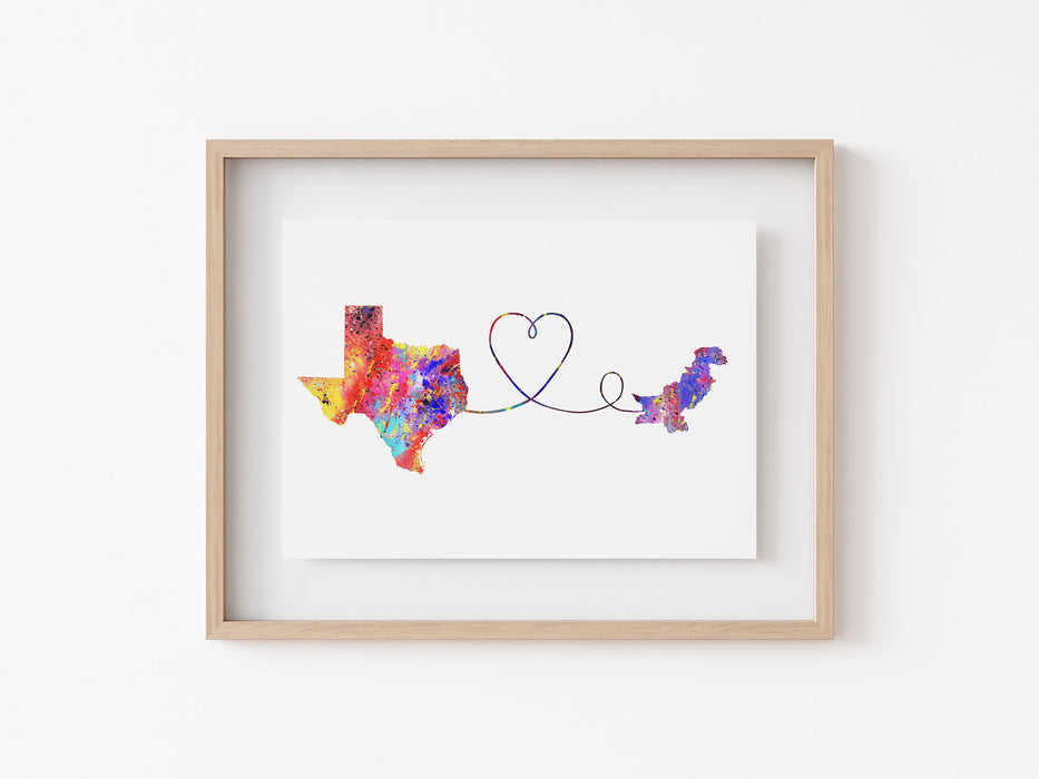 Texas to Pakistan Print