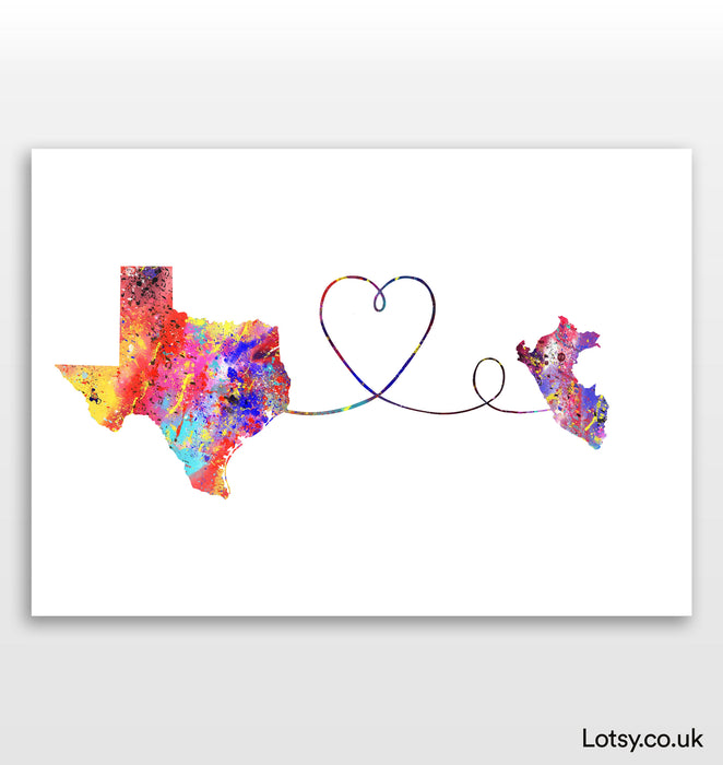 Texas to Peru Print