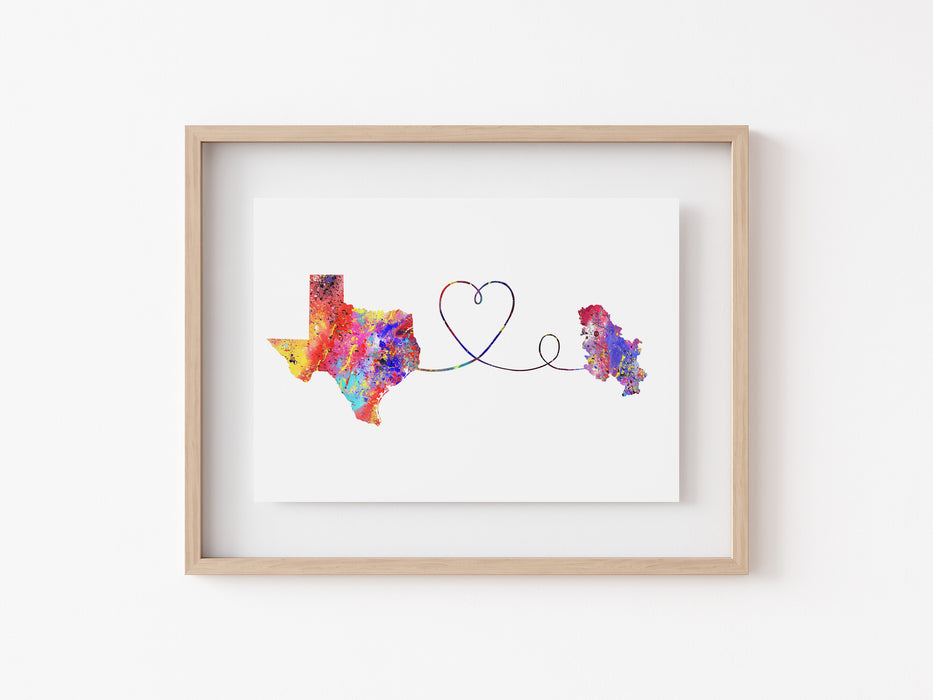 Texas to Serbia Print