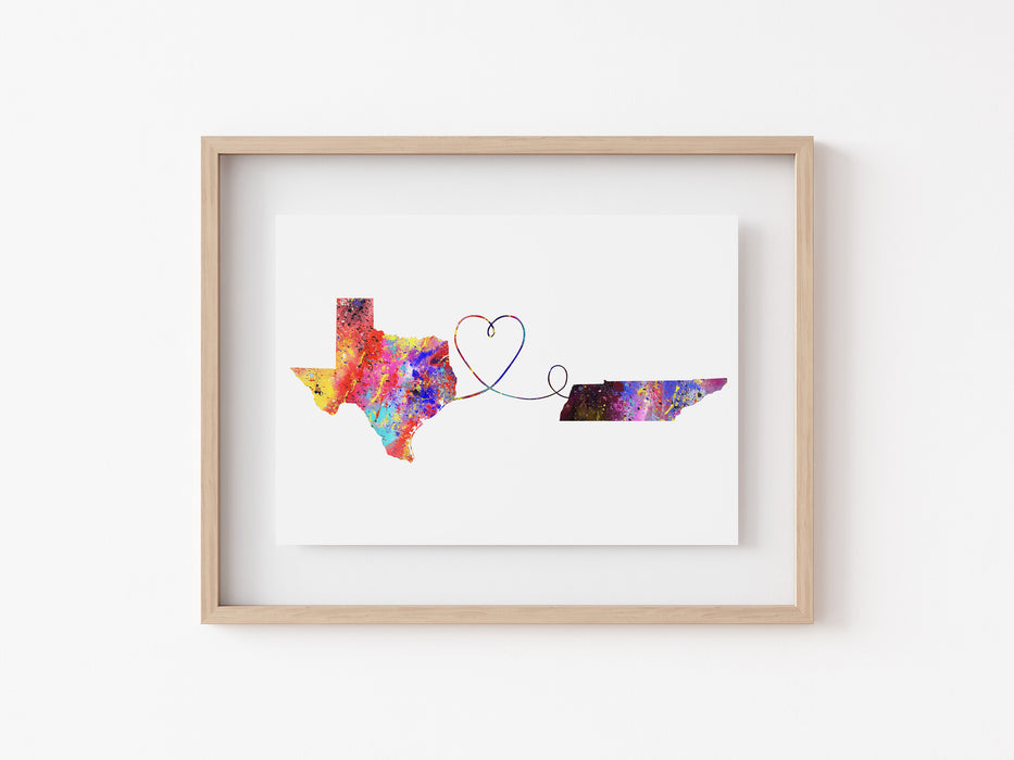 Texas to Tennessee Print
