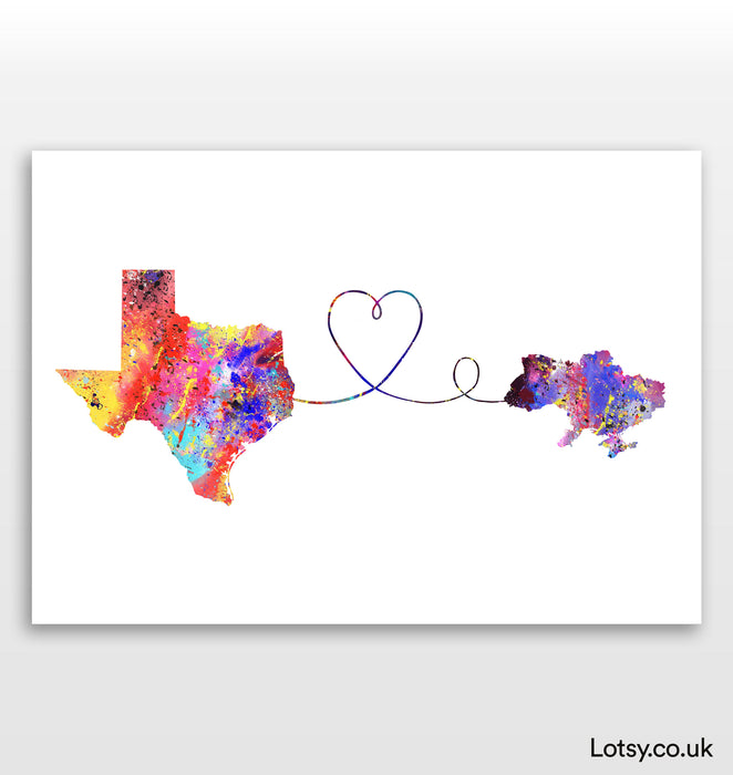 Texas to Ukraine Print