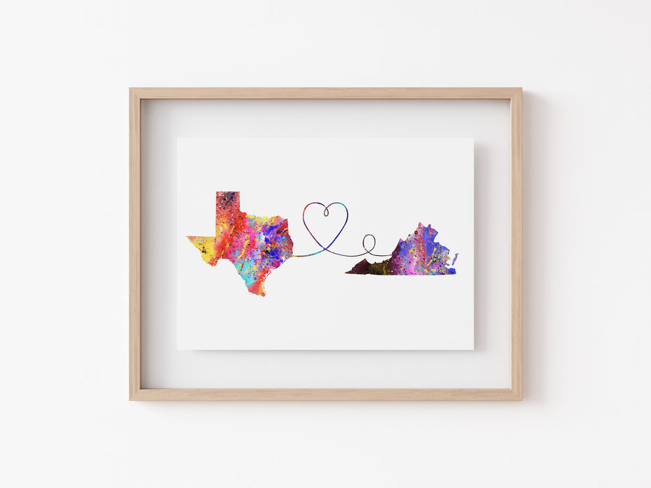 Texas to Virginia Print