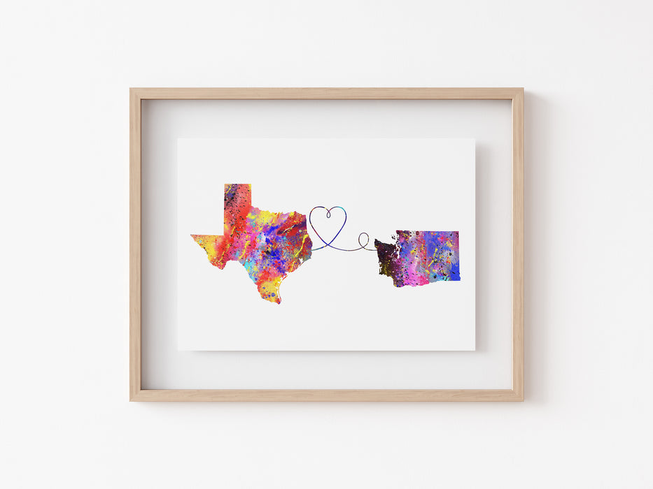 Texas to Washington Print