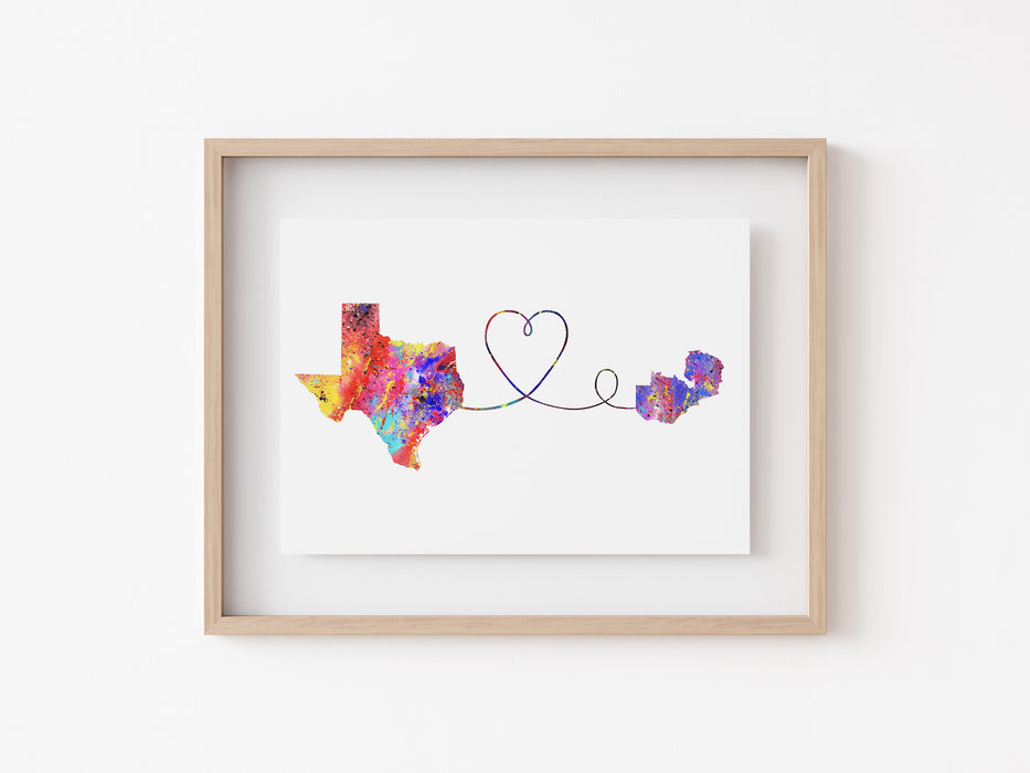 Texas to Zambia Print