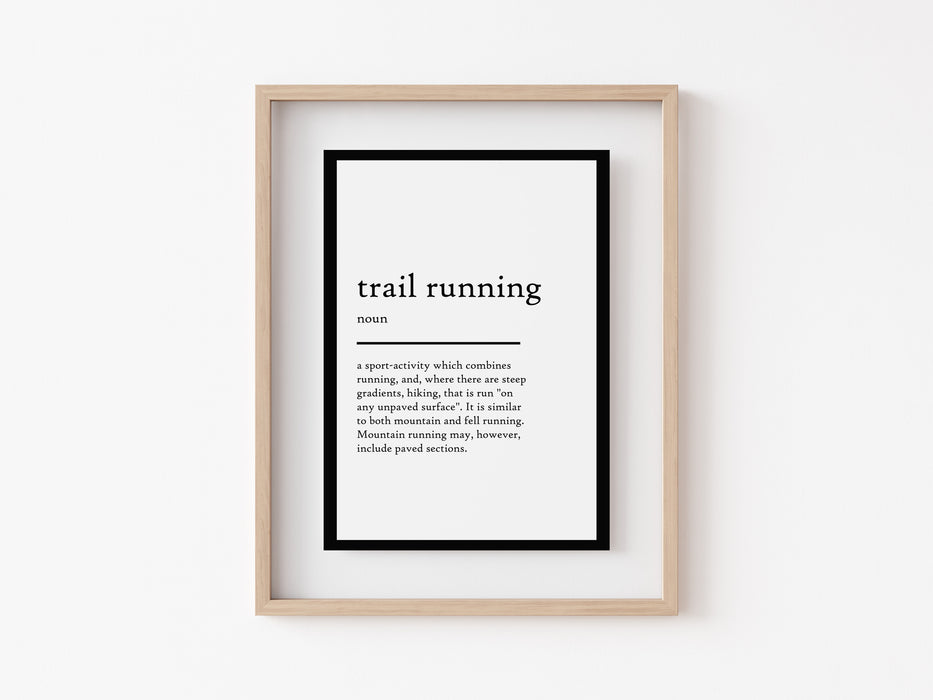 Trail running - Definition Print