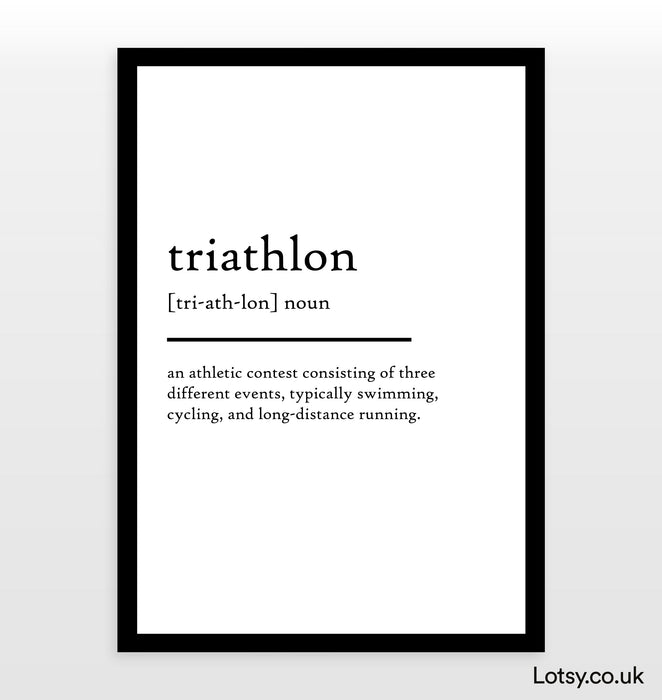 Triathlon - Definition Print