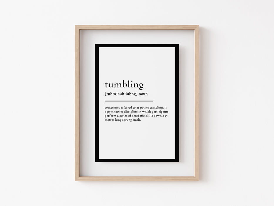Tumbling - Definition Print