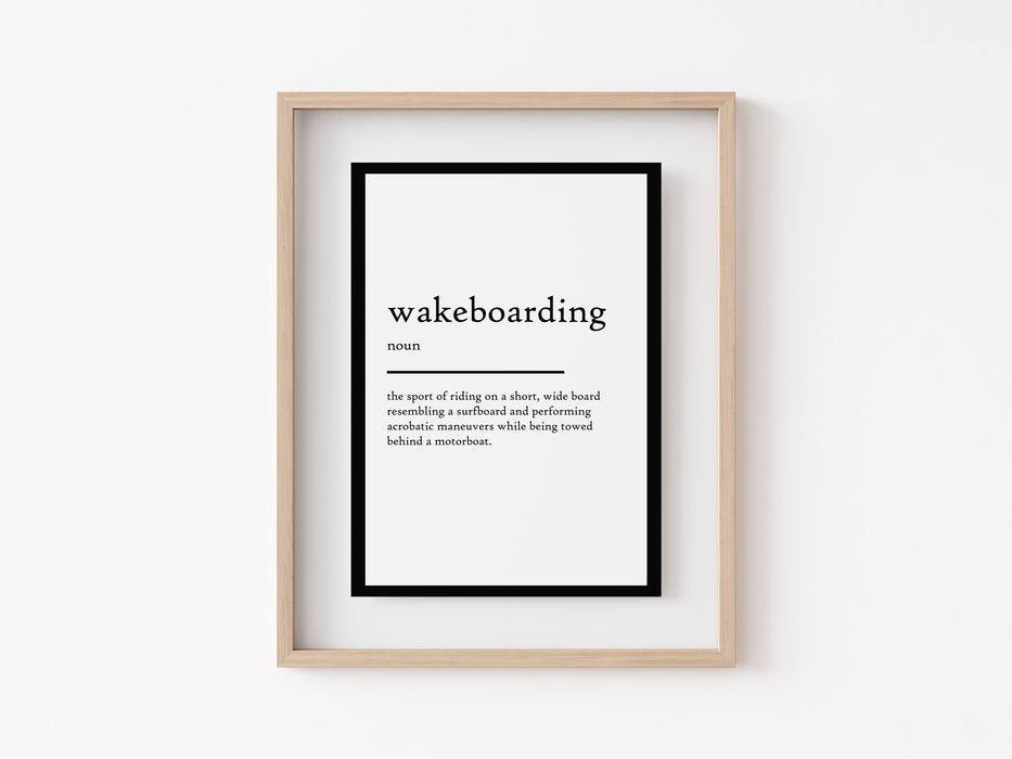 Wakeboarding - Definition Print