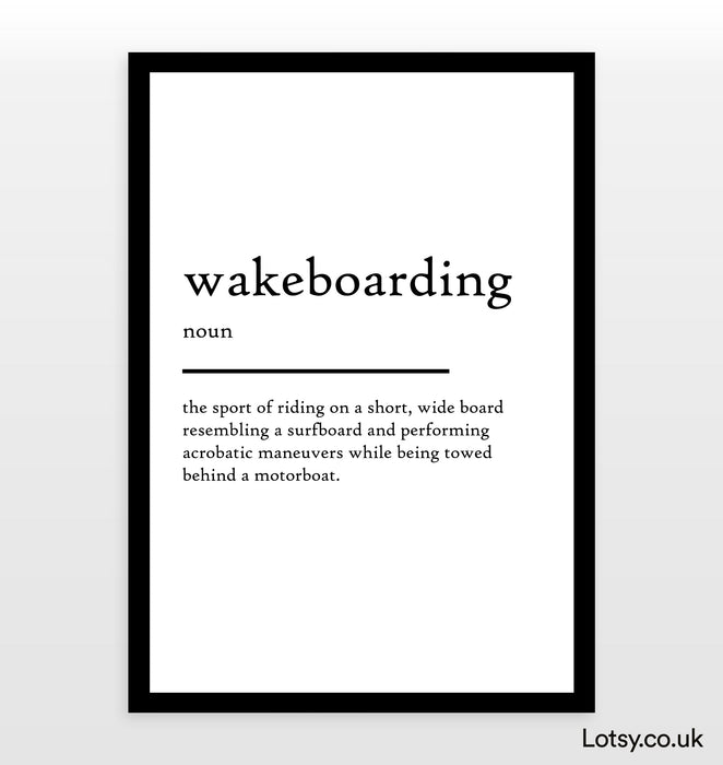 Wakeboarding - Definition Print