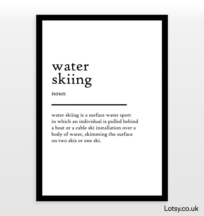 Esquí acuático - Impresión de definición