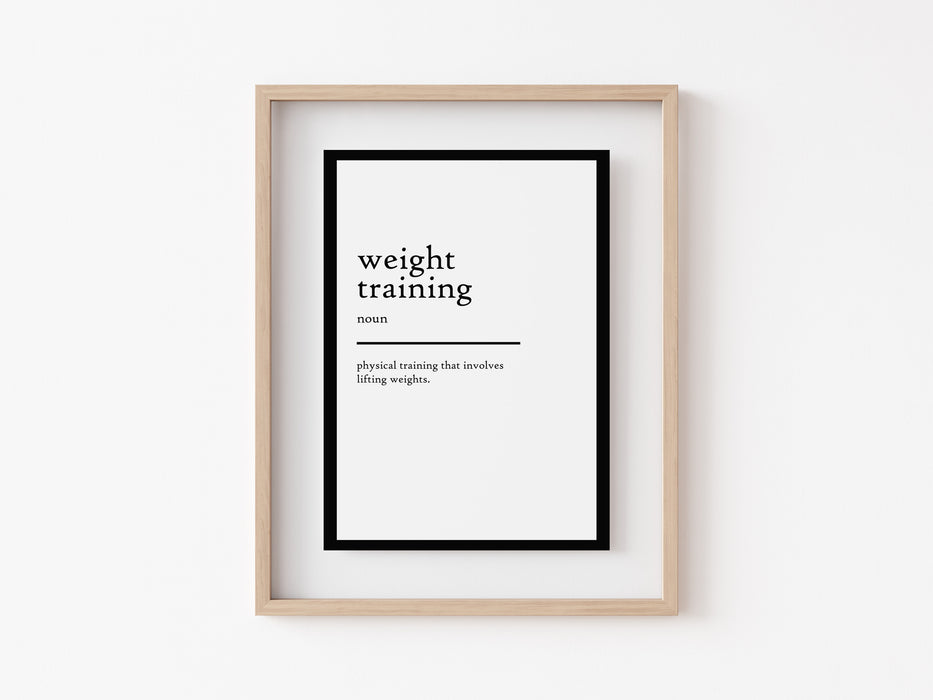 Weight training - Definition Print