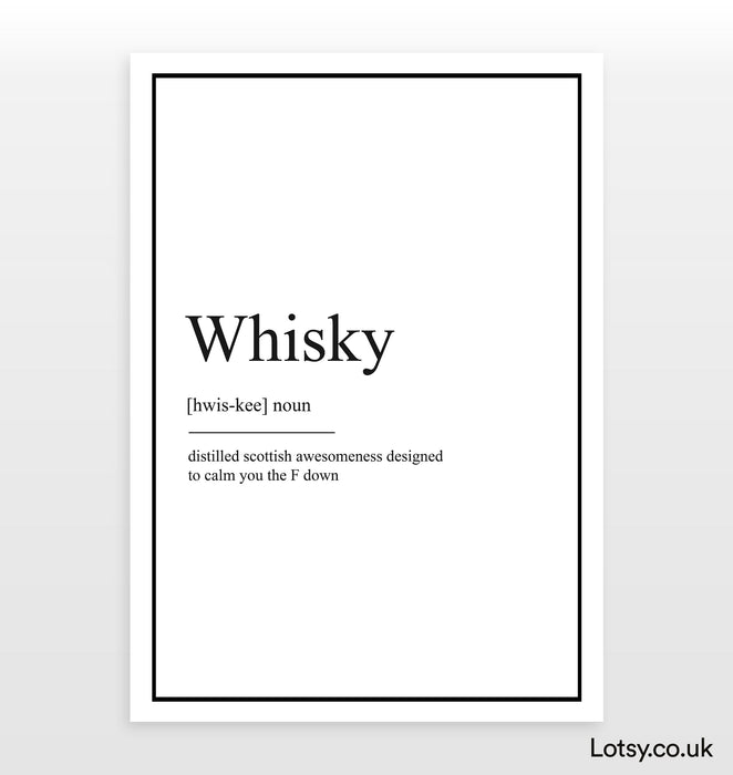 Whisky - Impresión de definición