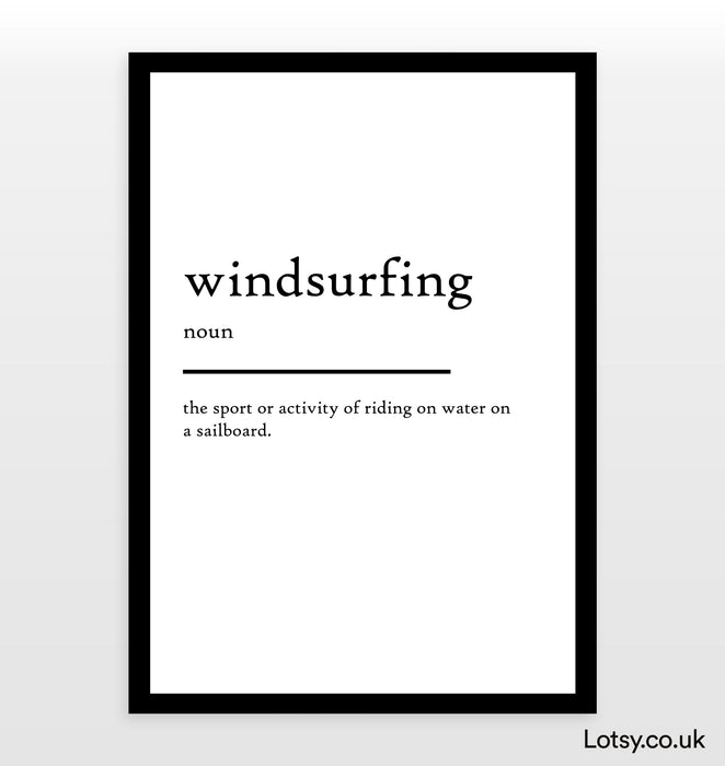 Windsurfing - Definition Print