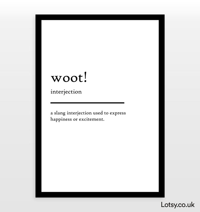 woot - Impresión de definición